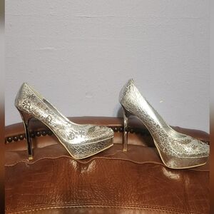 Elegant Silver Women's Heels